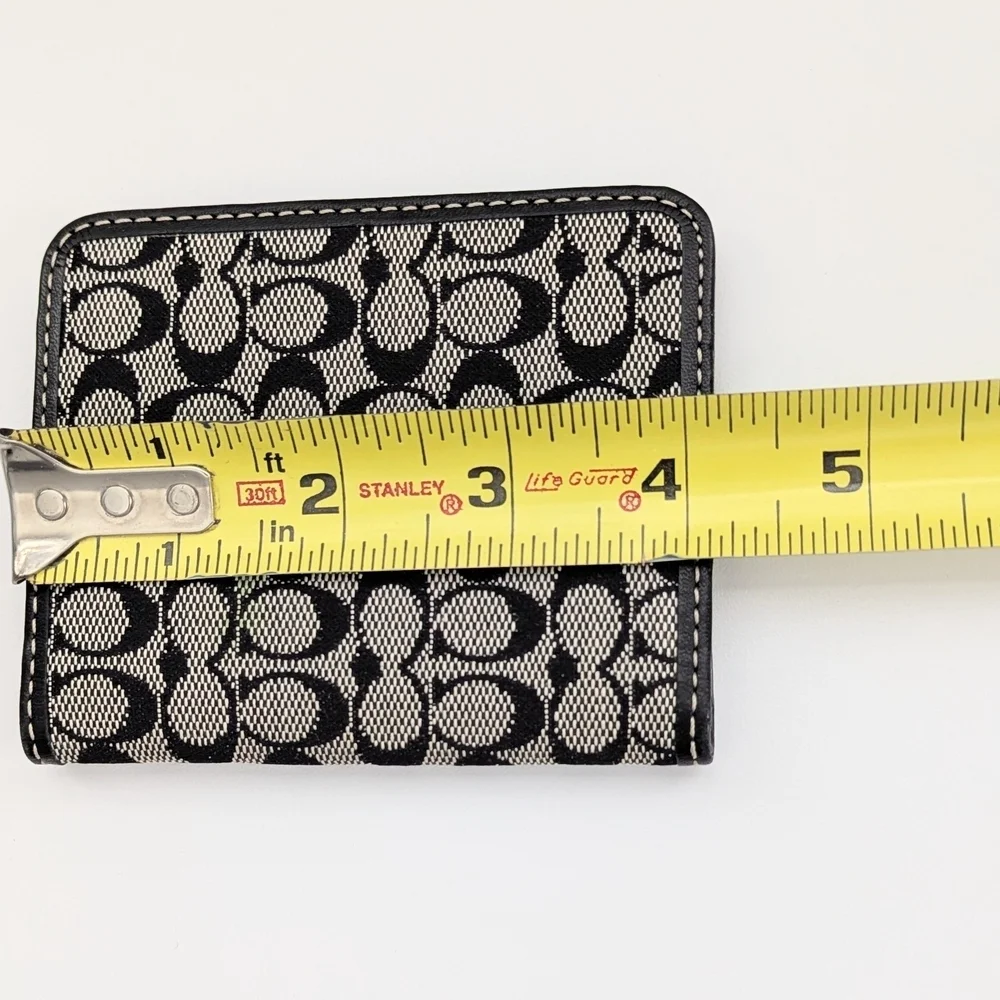 Coach Vintage Y2K Signature Logo Card/Photo Holder with 2 Plastic Covered Slots - Picture 7 of 13